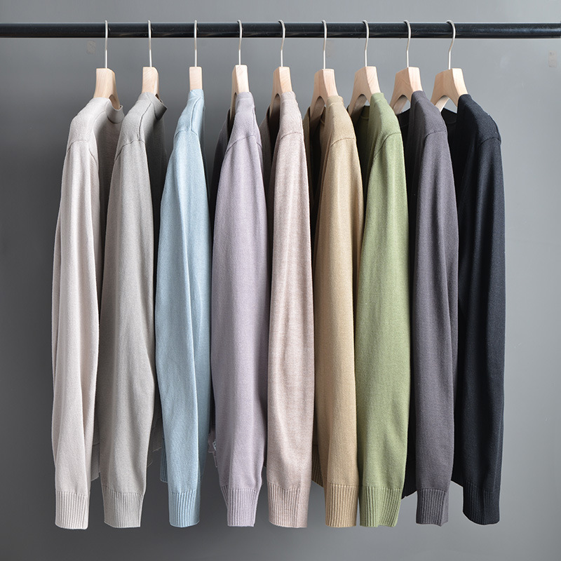 男士开衫2025春季新款韩版宽松帅气针织衫大V领毛衣百搭薄外套