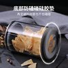 Emeno Food Grade 304 Stainless Steel Storage Jar High Borosilicate Glass Sealed Jar Storage Jar for Hair
