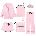 7-piece set - embroidered stripes