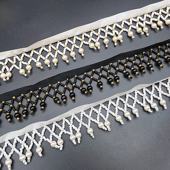 Spot skirt hand DIY work ribbon tassel Pearl tassel lace mesh cross sleeve accessories material