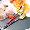 Carefully Selected Stainless Steel Spoon 304, Popular Spoon, Ice Cream Spoon, Children's Small Spoon, Gold Spray-Painted Dessert Ice Cream Spoon