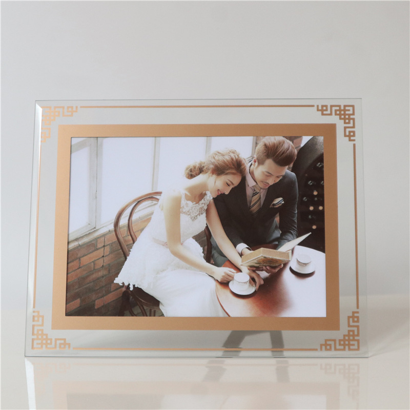 Wholesale creative photo frame table a4 honor certificate frame factory direct 5 678 inch crystal photo frame glass photo frame