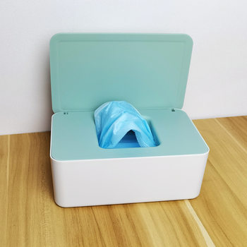 Export Japan Desktop Wet Tissue Box Mask Sealed Wet Tissue Box Storage Box Household Dustproof Wet Tissue Box with Lid
