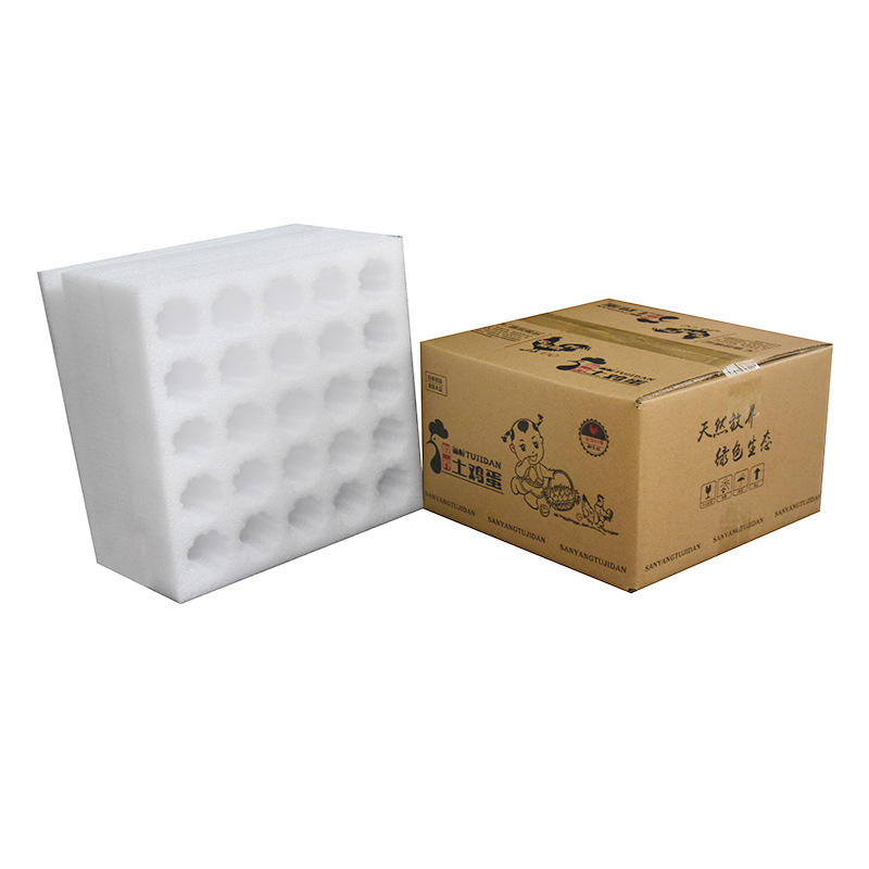 EPE Pearl cotton packing material thickened egg packing box egg tray shockproof drop-resistant egg express packaging 100 pieces 50 pieces