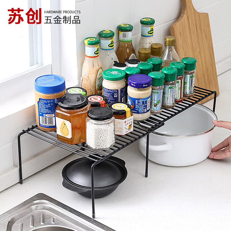 Multifunctional Telescopic Combination Storage Rack Clothes Storage Rack Kitchen Seasoning Arrangement Rack Iron Storage Rack
