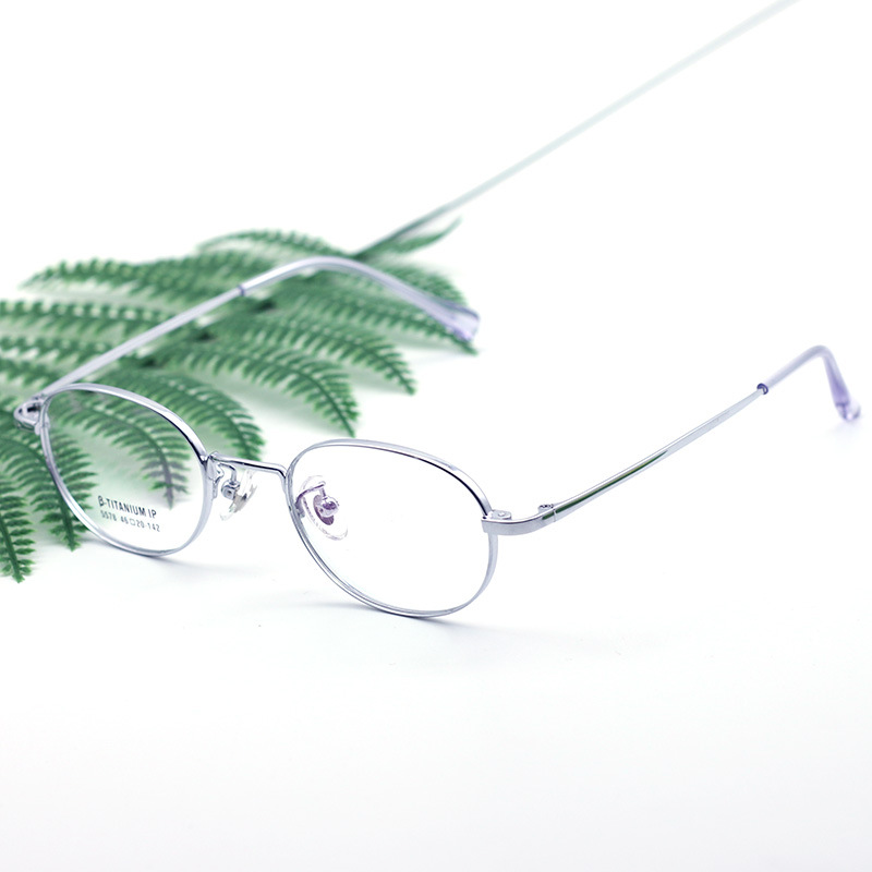 Wholesale Popular Oval Height Glasses Frame Ultra-Light Retro Small Face Half Titanium Decorative Men's and Women's Glasses Frame 5578