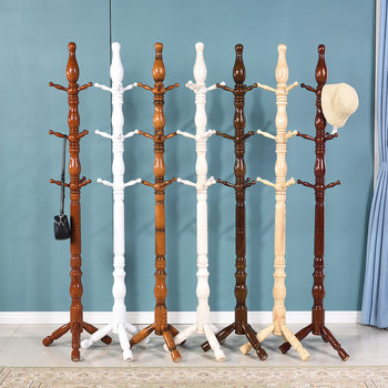 Shengtian Coat Rack All Solid Wood Floor Hanger Northeast Ash Wooden Xiao Bao Clothes Rack Bowling Clothes Rack