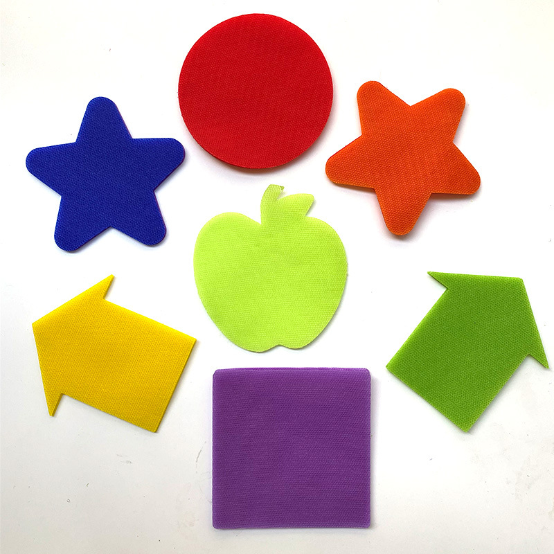 Educational educational colorful carpet 10cm round letter Velcro children's game training seat Mark Buckle