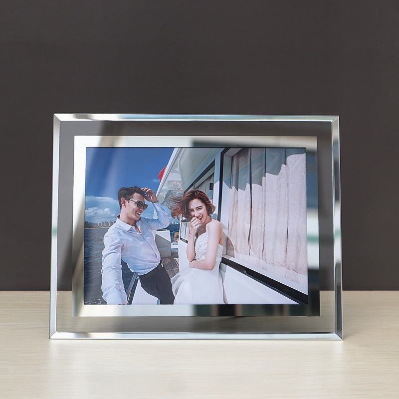 Wholesale creative photo frame table a4 honor certificate frame factory direct 5 678 inch crystal photo frame glass photo frame