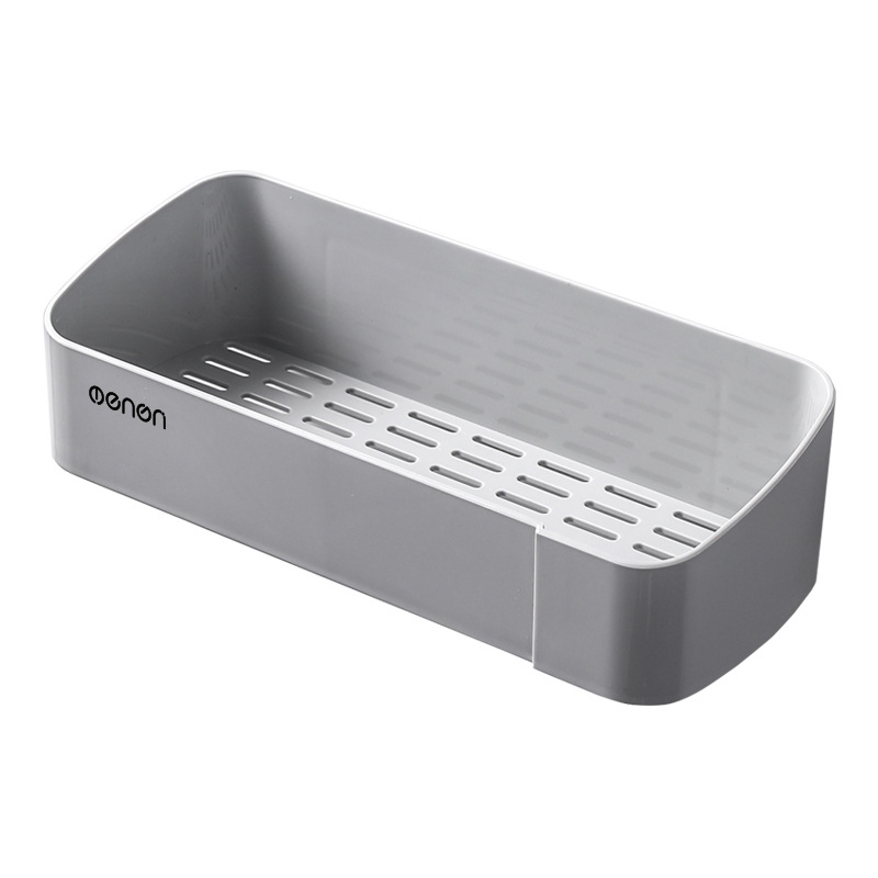 Creative Hole-free Wall Hanging Kitchen Finishing Rack Bathroom Storage Shelf Toilet Plastic Storage Rack