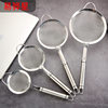 304 Stainless Steel Colander Mesh Flour Sieve Household Mesh Colander Hot Pot Soybean Milk Filter Spoon Kitchen Tools