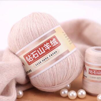 Diamond cashmere thick hand-woven 6+6 wool line woven baby scarf line mink line manufacturers supply