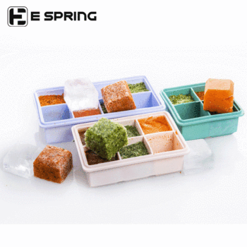 Food grade children's silicone food box simple silicone ice box with lid silicone baby food box