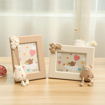 New creative cute 7 inch Mouse photo frame children's cartoon Three-dimensional photo frame kindergarten baby table wholesale