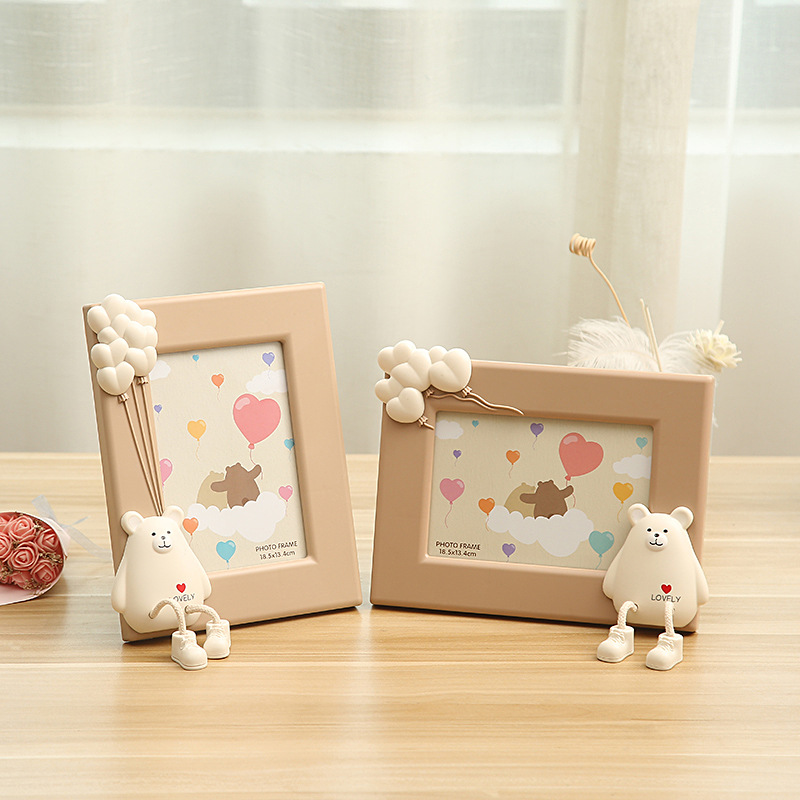 New creative cute 7 inch Mouse photo frame children's cartoon Three-dimensional photo frame kindergarten baby table wholesale
