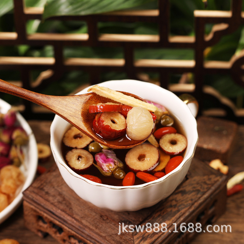 brown sugar ginger jujube tea 500g black sugar ginger tea goddess big aunt red jujube longan medlar health tea series generation