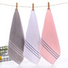 Factory wholesale solid color adult large square cotton handkerchief origin supply soft absorbent small towel