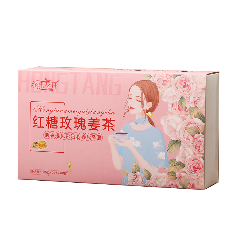 brown sugar ginger jujube tea 500g black sugar ginger tea goddess big aunt red jujube longan medlar health tea series generation