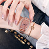 New Style Diamond-Encrusted Barrel-Shaped Women's Watch Rose Gold Magnetic Mesh Strap Large Digital Dial Light Luxury Fashion Watch for Women
