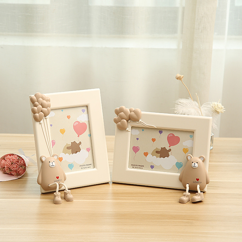 New creative cute 7 inch Mouse photo frame children's cartoon Three-dimensional photo frame kindergarten baby table wholesale