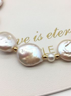 小红书推荐 欧美ins冷淡风 tian然淡水巴洛克珍珠手链