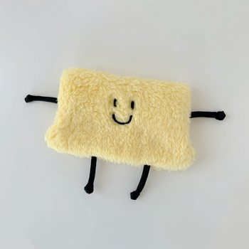 Ins Cute Cheese Coin Purse Cartoon Smiley Embroidered Storage Mini Japanese and Korean Card Bag Student