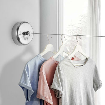 Hotel Indoor Clothesline Balcony Drying Nylon Rope Steel Wire Rope Retractable Invisible Clothes Drying Artifact Can Be Shipped on Behalf of Others
