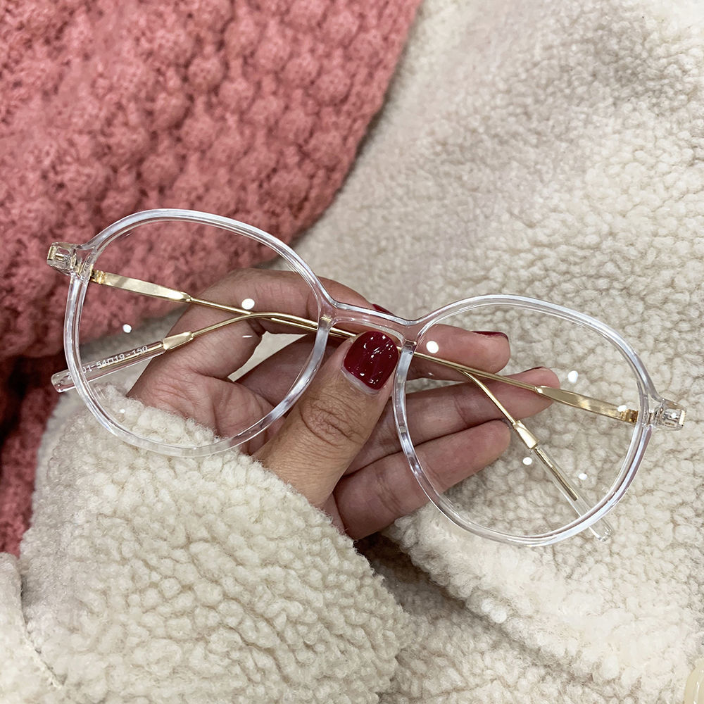 2024 New Fashion Anti-Blue Light Flat Glasses for Women Pc Full Frame Myopia Glasses Frame Optical Glasses Frame Trendyy Style