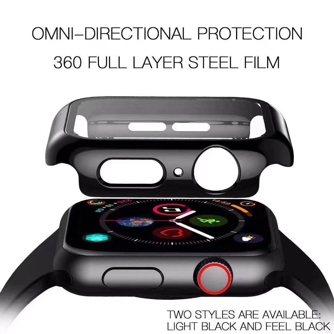 For Apple iwatch10 generation watch protective case PC tempered film 360 degree all-in-one watch case