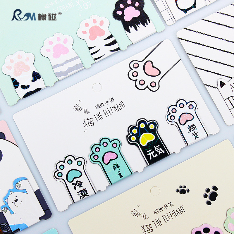 in stock Magnet Cartoon Creative Simple Cute Student Book Holder Gift Refrigerator Magnet Custom Magnetic Bookmark