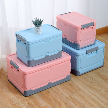 Storage box folding plastic storage box foldable car storage box student books sundries organizing book box manufacturer