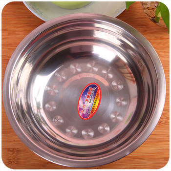Factory Direct supply stainless steel tableware 0.4 thick with magnetic stainless steel soup bowl rice bowl 2 yuan shop daily necessities special offer