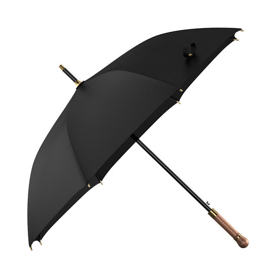 OLYCAT Oli Cat Long Handle Umbrella Wooden Curved Handle Automatic Large Double Wind-Resistant Straight Umbrella Advertising Umbrella Print Logo
