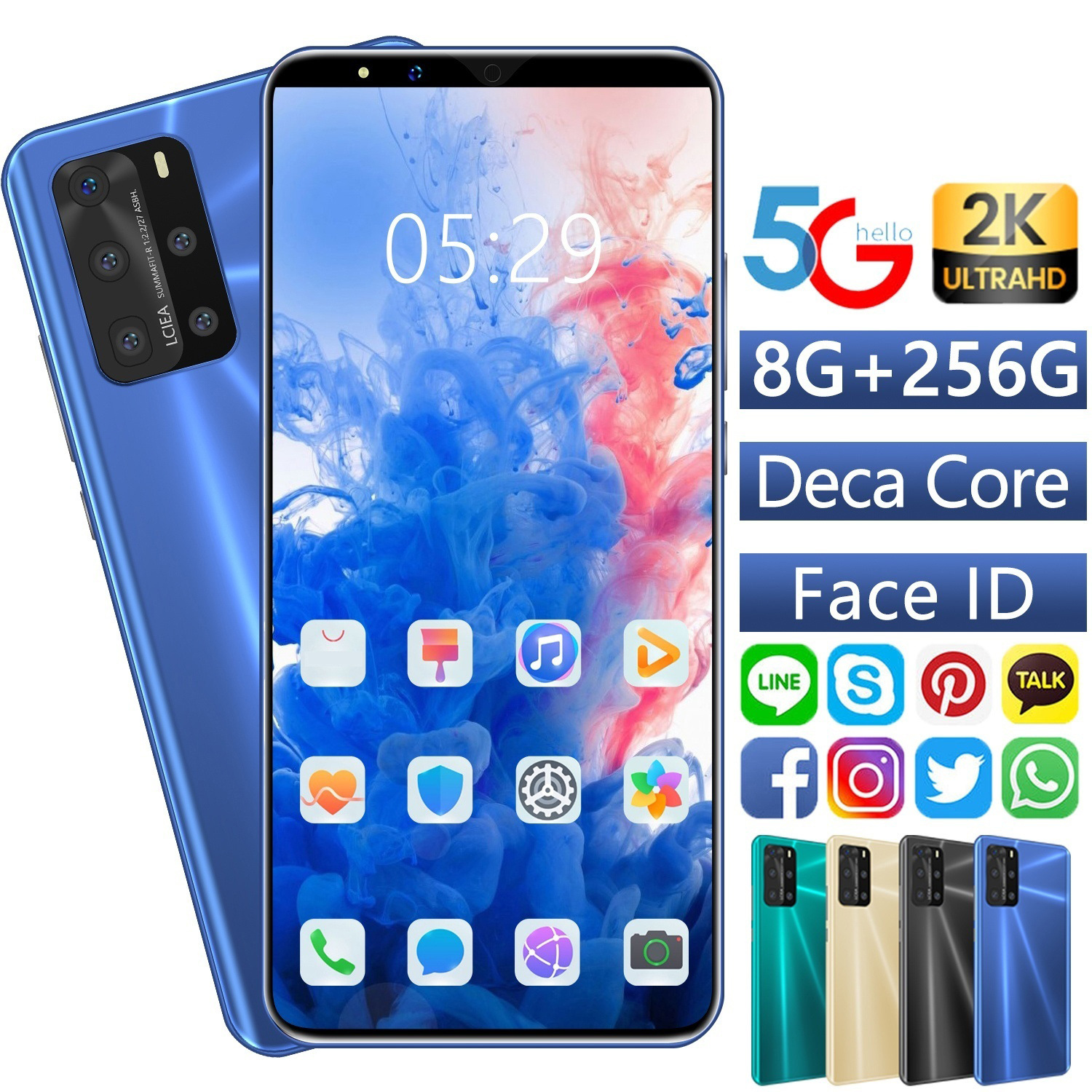 新款P40p跨境WISH LAZADA 电商大屏智能手机 外贸工厂现货手机