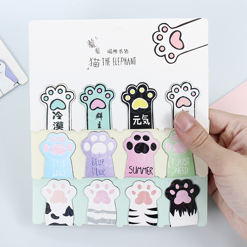 in stock Magnet Cartoon Creative Simple Cute Student Book Holder Gift Refrigerator Magnet Custom Magnetic Bookmark