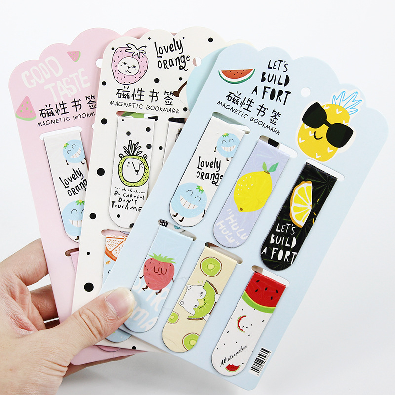 in stock Magnet Cartoon Creative Simple Cute Student Book Holder Gift Refrigerator Magnet Custom Magnetic Bookmark