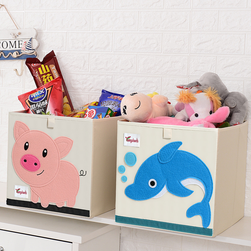 Cartoon children's toy storage box baby clothes storage box storage box foldable fabric storage box toy box