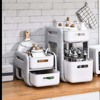 A new product storage rack floor multi-layer storage rack movable trolley multi-function storage rack