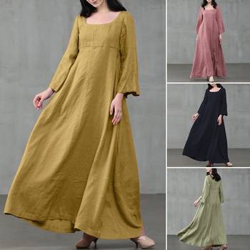 Creative Style 2025 Autumn Ebay Amazon Wish Artistic Chinese Retro Women's Clothing Large Swing Dress