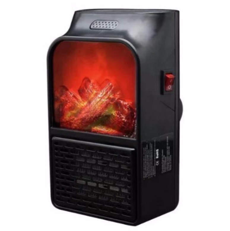 火焰取暖器家用迷你小型暖风机可遥控办公室宿舍电暖气陶瓷加热