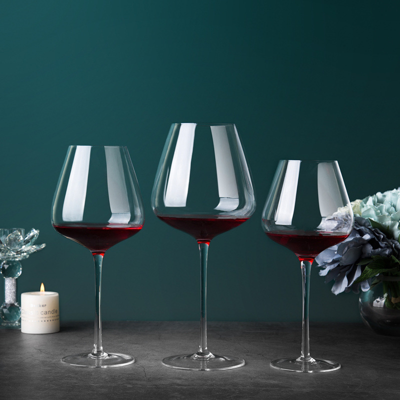 One-piece Crystal Glass Red Wine Glass Large Burgundy Wine Glass Wine Tasting High Foot Glass Household Wine Glass