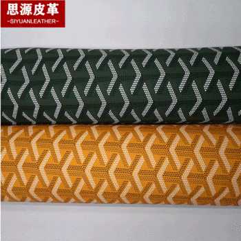 Siyuan's Latest Popular Imitation Goya Korean Meo Dogtooth Blue Bag Printed Leather Fabric in Large Quantities for Wholesale