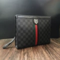 Shield Black Check Square Bag