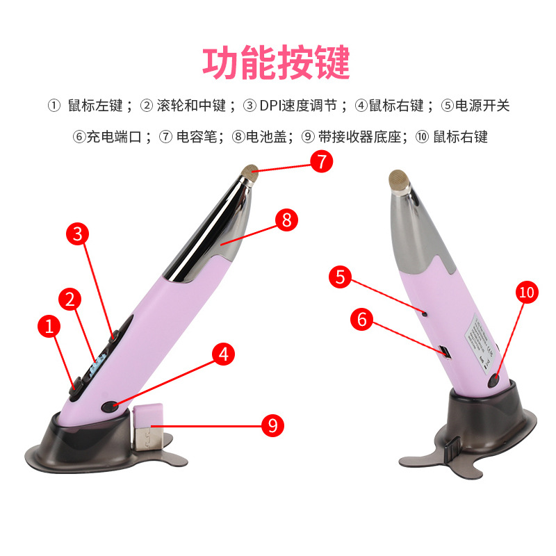 蓝牙鼠标发光静音充电双模无线鼠标手机配件电脑游戏蓝牙滑鼠厂家