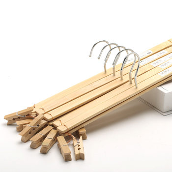 4 bamboo pants rack bamboo Hanger 4 multi-functional drying rack pants clip drying clip Ziwen chest clip socks clip wholesale