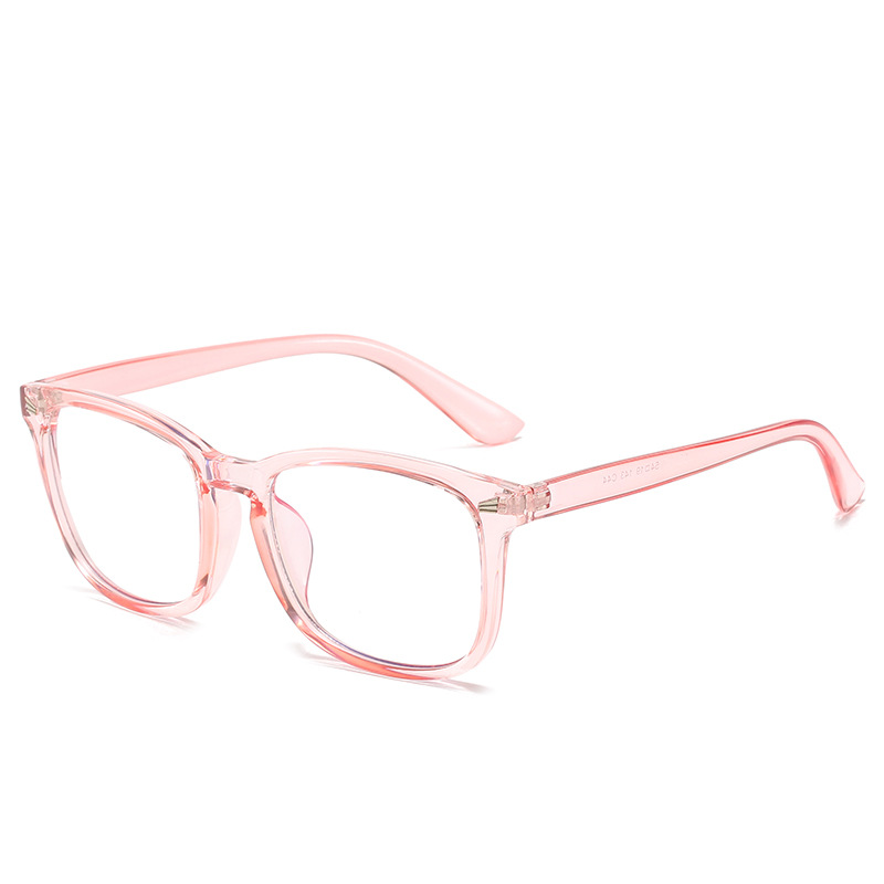 Plain glasses blue light computer goggles retro frame women's Square 3+2 hinge frame anti-blue light glasses