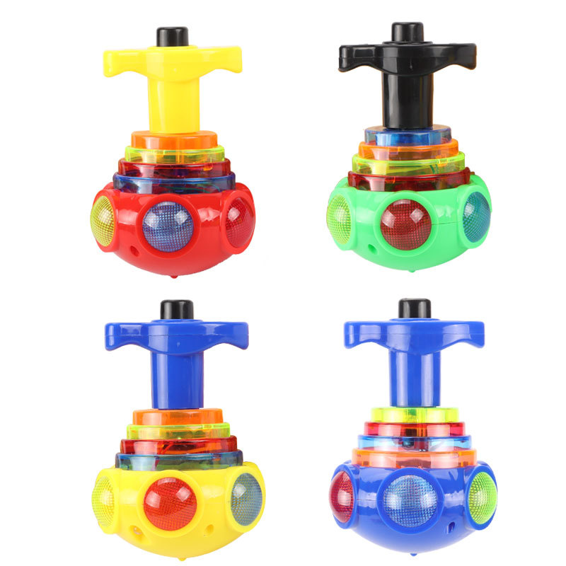 Colorful Ufo Music Gyro That Can Sing with Light, Wholesale Toys, Luminous Gyro, Street Stall Supply Wholesale