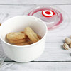 Take-out special ceramic tableware White fresh-keeping bowl sealed box Bird's Nest paste square bowl can add logo with lid lunch box