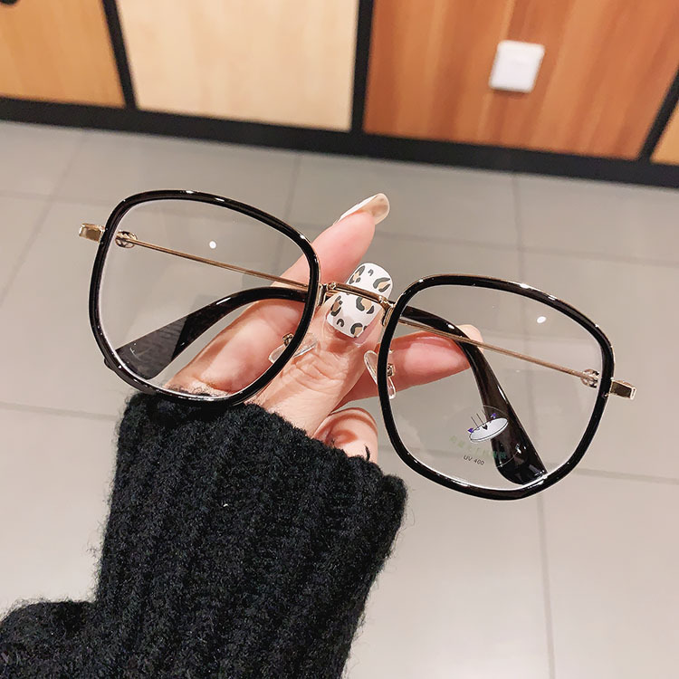 Internet celebrity red G home same myopia glasses frosted trendy popular fashion plain face photo show face small glasses frame