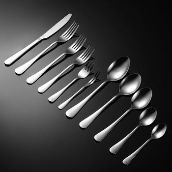 1010 Stainless Steel Steak Knife, Fork and Spoon Set Hotel Dessert Soup Spoon Western-style Tableware Thickened Cake Shovel Gift